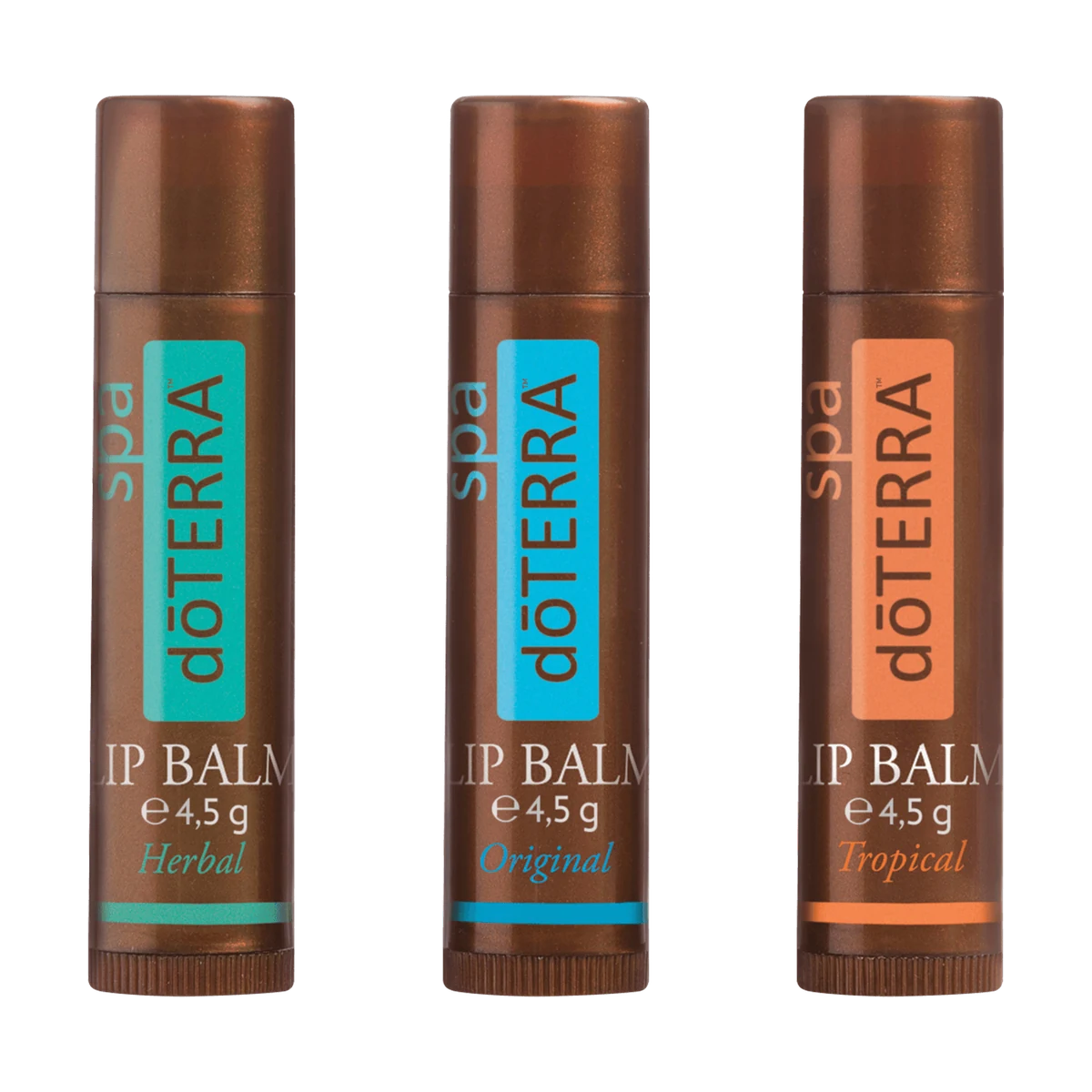 Lippenbalsam 3er-Pack (Original, Kräuter, Tropical) von dōTERRA