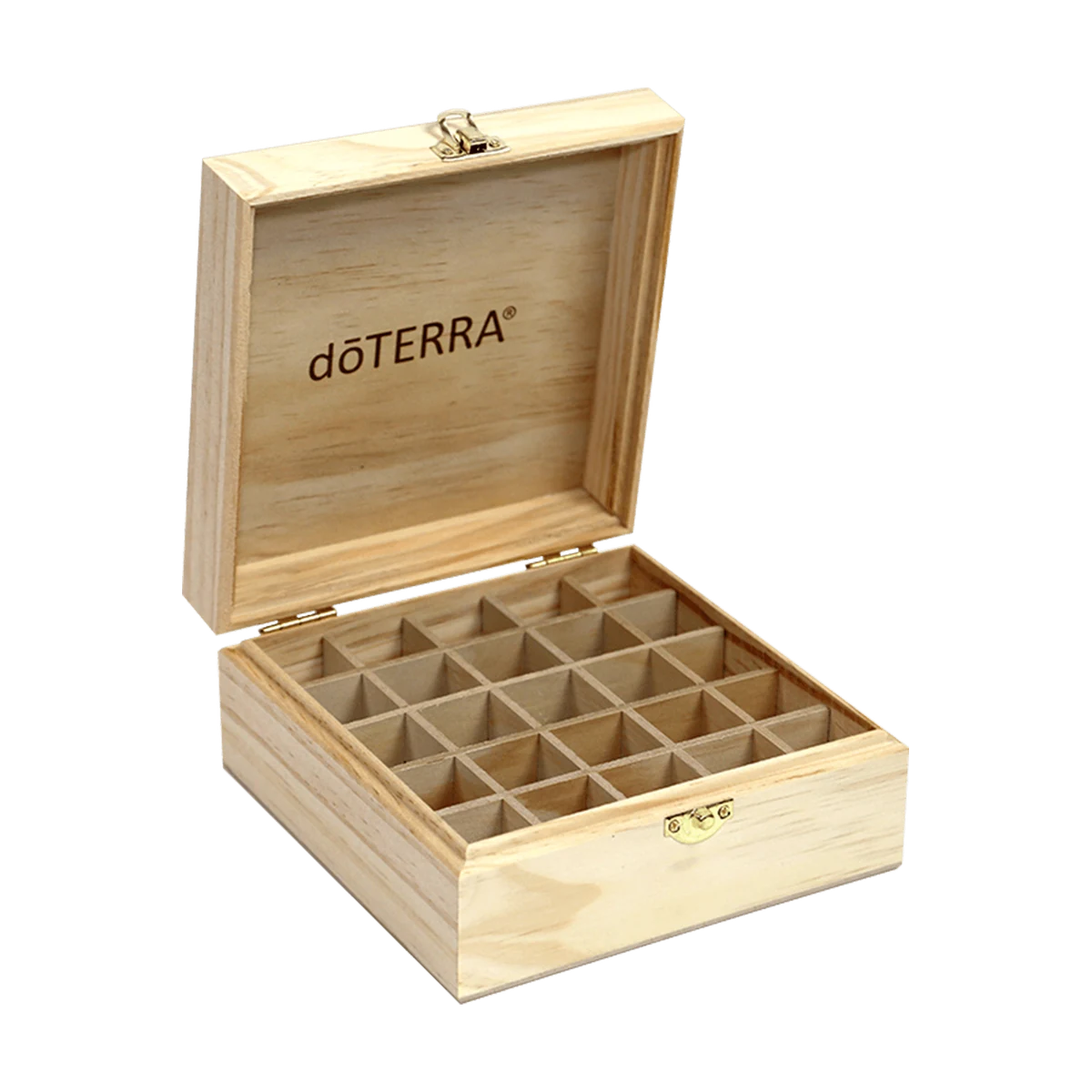 Holzbox mit dōTERRA-Logo von dōTERRA